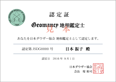 地相鑑定士認定書